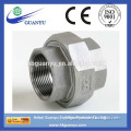 CF8M stainless steel flat seat union with rubber gasket